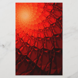Lámina Patrón Fractal Rojo