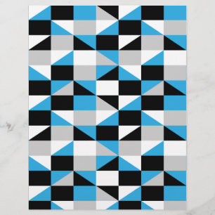 Lámina Patrón geométrico del polígono de gris azul negro