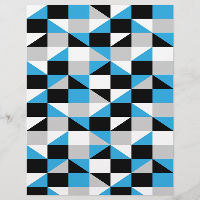 Lámina Patrón geométrico del polígono de gris azul negro  (Anverso)