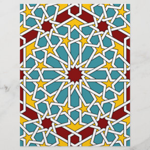 Lámina Patrón geométrico islámico Letterhead