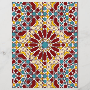 Lámina Patrón geométrico islámico Letterhead