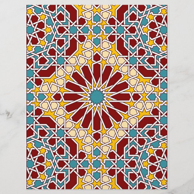 Lámina Patrón geométrico islámico Letterhead (Anverso)