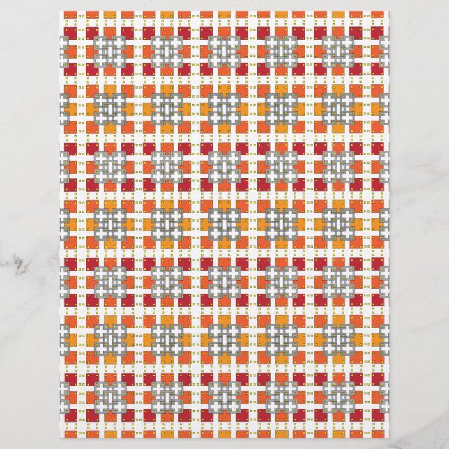 Lámina Patrón geométrico moderno de cuadrados Amber (Anverso)