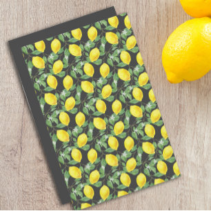 Lámina Patrón gris amarillo limón curado
