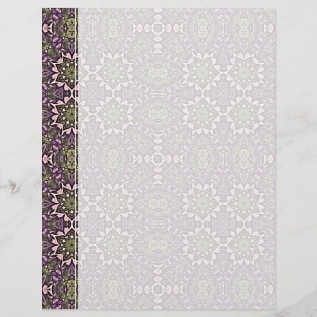 Lámina Patrón Jade & Violet Kaleidoscope (Anverso)