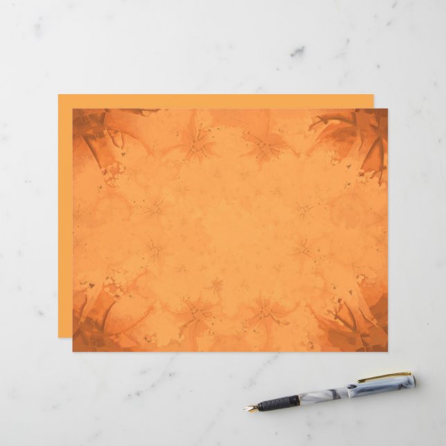 Lámina Patrón Naranja marrón victoriano de otoño (Anverso/Reverso In Situ)