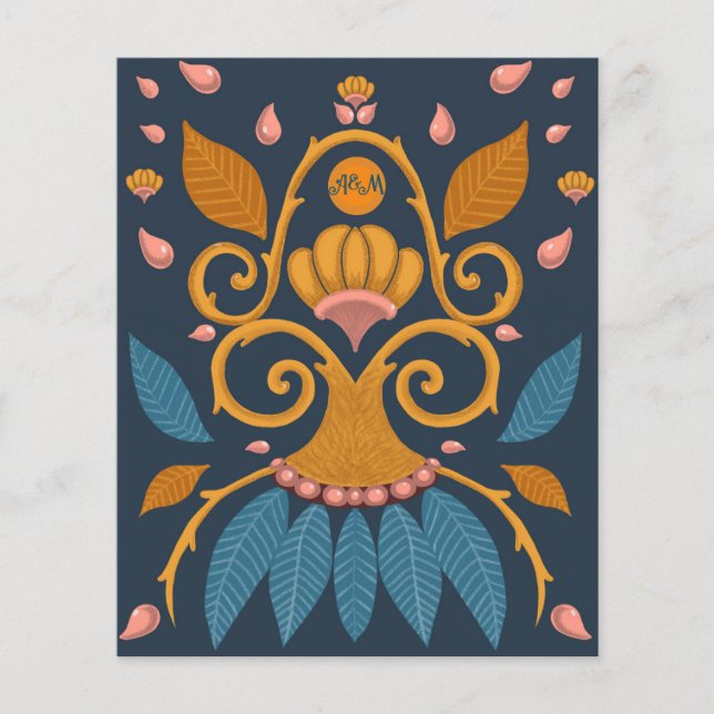 Lámina Patrón ordenado Estilo medieval personalizado (Anverso)