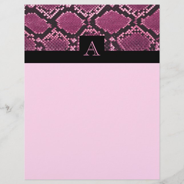 Lámina Patrón Piel de serpiente rosa (Anverso)