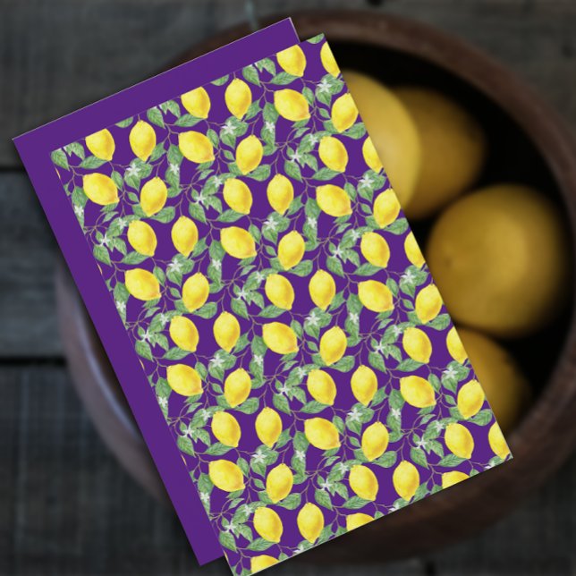 Lámina Patrón púrpura limón amarillo lindo (Subido por el creador)