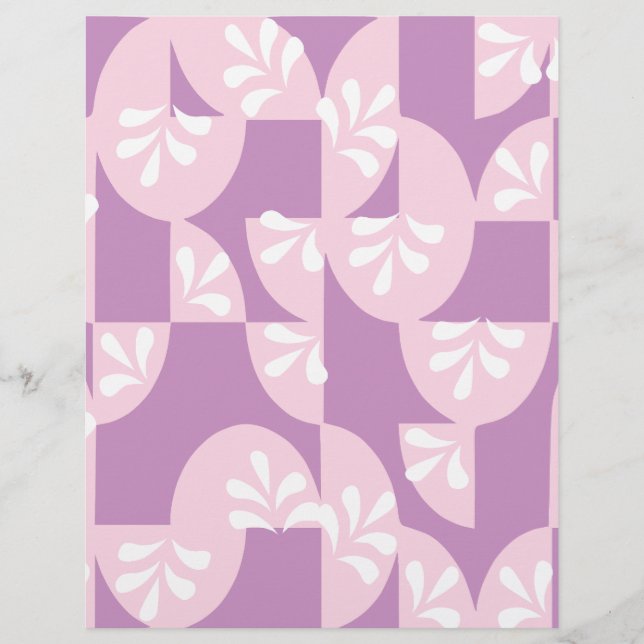 Lámina Patrón púrpura, rosa y blanco: (Anverso)