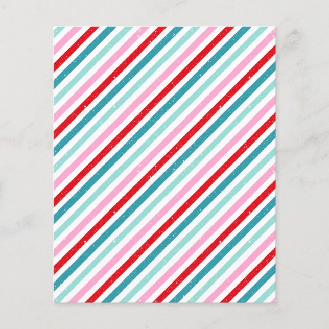 Lámina Patrón rayado Papel de cuaderno verde rosado (Anverso)