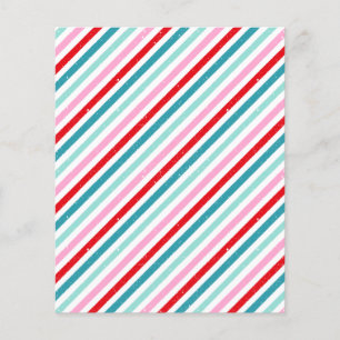 Lámina Patrón rayado Papel de cuaderno verde rosado