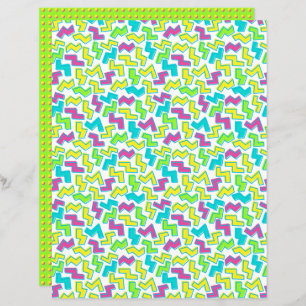 Lámina Patrón retro neón de los años 80/90