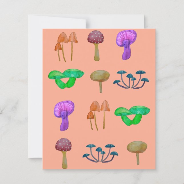 Lámina Patrón simple de hongos (Anverso)