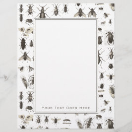 Lámina Patrón único de fallos e insectos de época