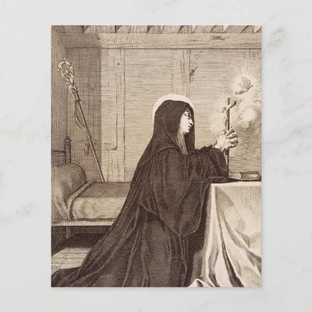 Lámina Patrona de la escuela de Saint Scholastica (Anverso)