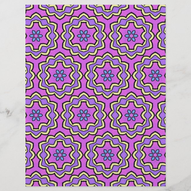 Lámina Patrones de repetición multicolor coloridos (Anverso)