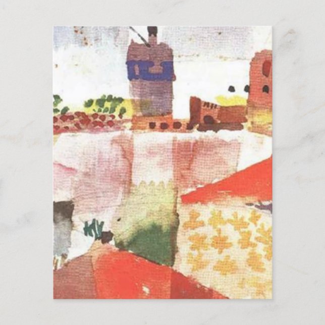 Lámina Paul Klee - Hammamet con mezquita (1914) (Anverso)