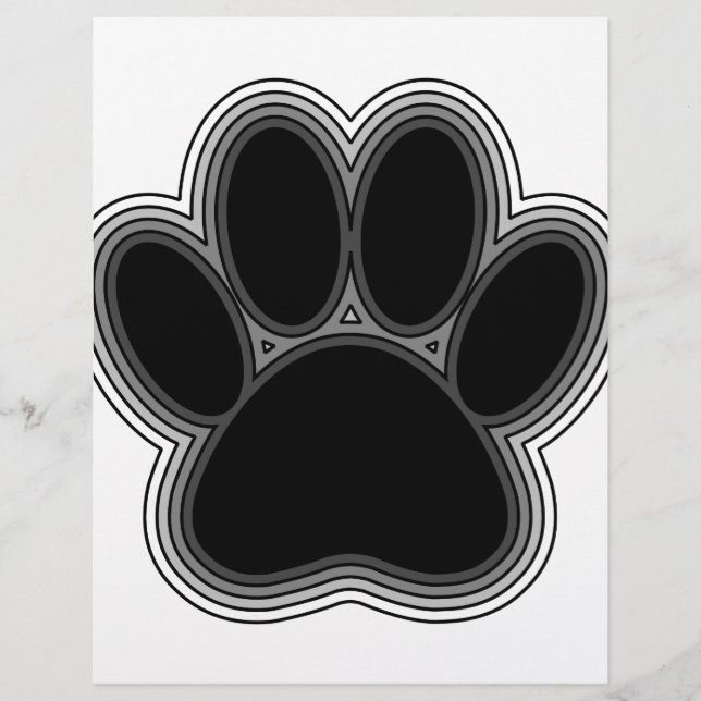 Lámina Paw De Perro Con Salidas (Anverso)