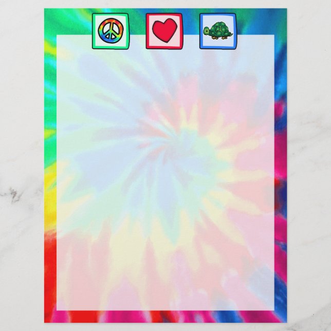 Lámina Paz, amor, tortugas (Anverso)