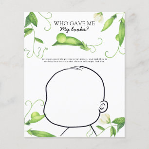 Lámina Pea baby ducha - ¿Quién me dio mi apariencia?