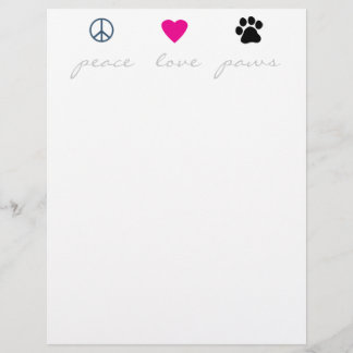 Lámina Peace Love Paws