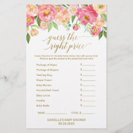 Lámina Peach and Pink Peony Adivinan El Juego De Precios 