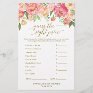 Lámina Peach and Pink Peony Adivinan El Juego De Precios 