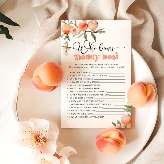 Lámina Peach Who conoce a papi mejor juego de ducha para  (Subido por el creador)