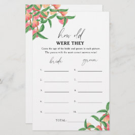 Lámina Peaches - ¿Cuántos años tenían los novios?