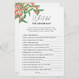 Lámina Peaches - ¿Qué dijo el novio del juego de novias?