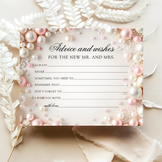 Lámina Pearls Advice and Wies Bridal Shower Card (Subido por el creador)