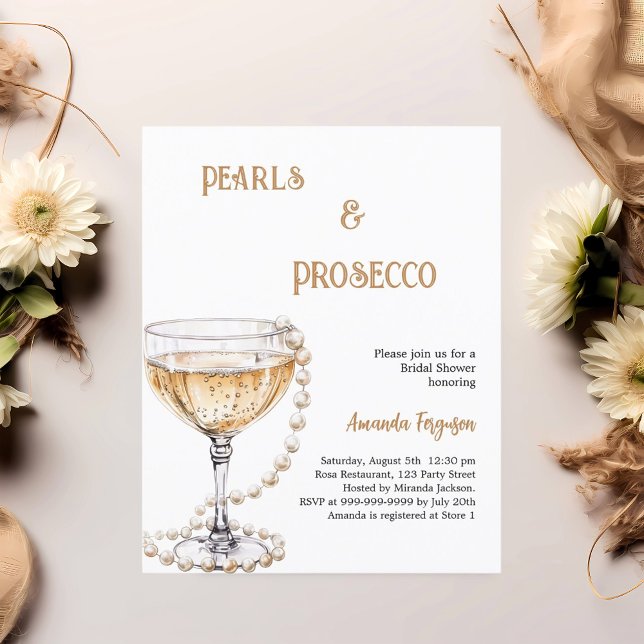 Lámina Pearls Prosecco Bridal Shower (Subido por el creador)