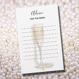 Lámina Pearls & Prosecco Bridal Shower Advance para Novia