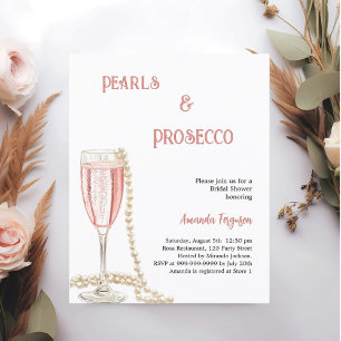 Lámina Pearls Prosecco rosa Bridal Shower