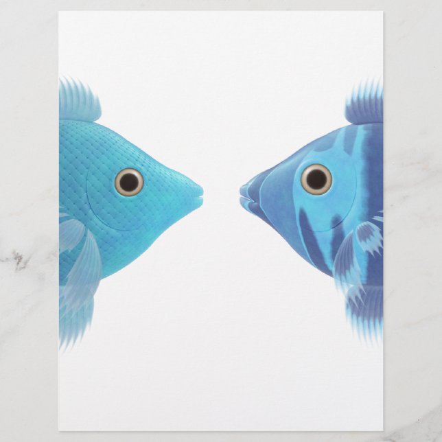 Lámina peces azules (Anverso)