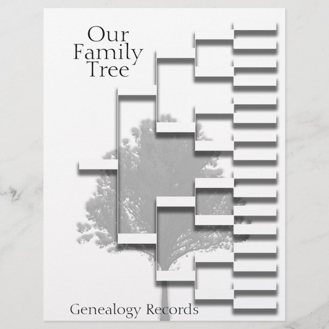 Lámina Pedigree genealogía de árbol familiar (Anverso)
