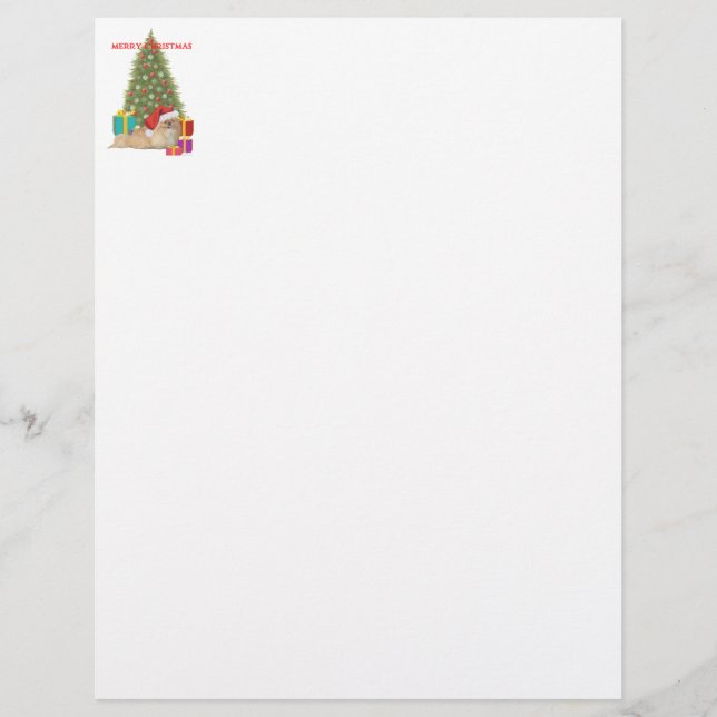 Lámina Pekingese Feliz Navidad (Anverso)