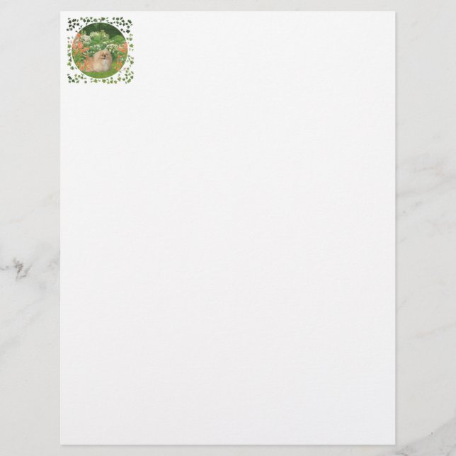 Lámina Pekingeses en el jardín (Anverso)