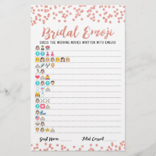 Lámina Películas bodas emoji con Respuestas Ducha de novi