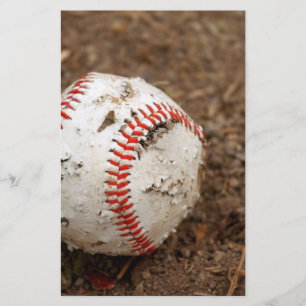Lámina pelota de béisbol vieja