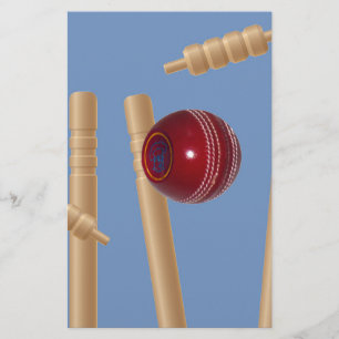 Lámina Pelota y estacas de cricket,