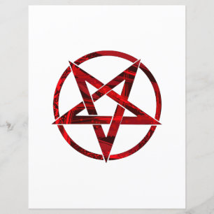 Lámina Pentagram del diablo Rojo