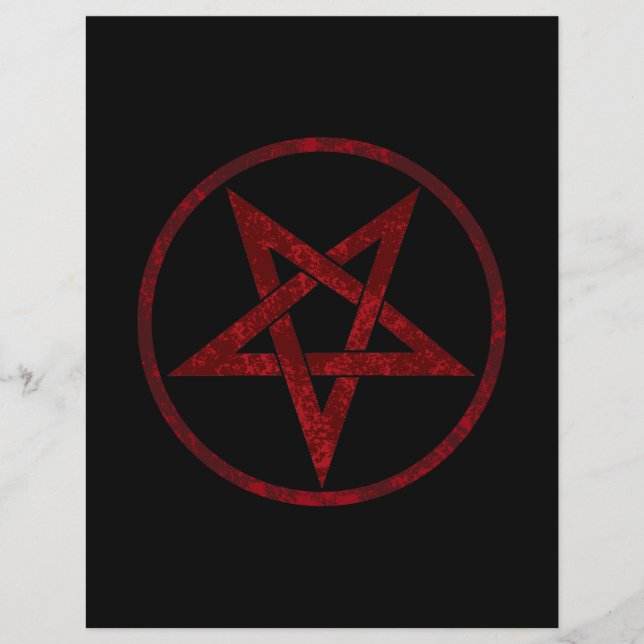 Lámina Pentagram del diablo Rojo (Anverso)
