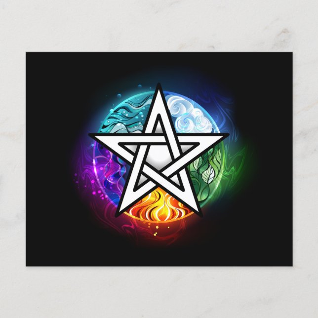 Lámina Pentagrama de Wiccan (Anverso)