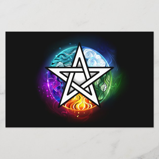 Lámina Pentagrama de Wiccan (Anverso)