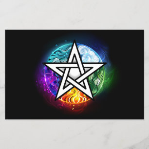 Lámina Pentagrama de Wiccan