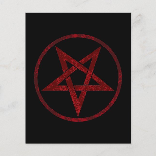 Lámina Pentagrama del Diablo Rojo (Anverso)
