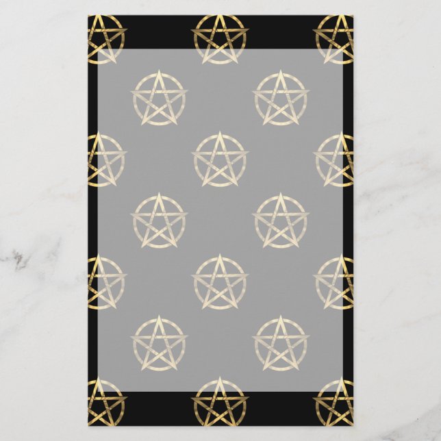 Lámina Pentagrama negro y dorado (Anverso)