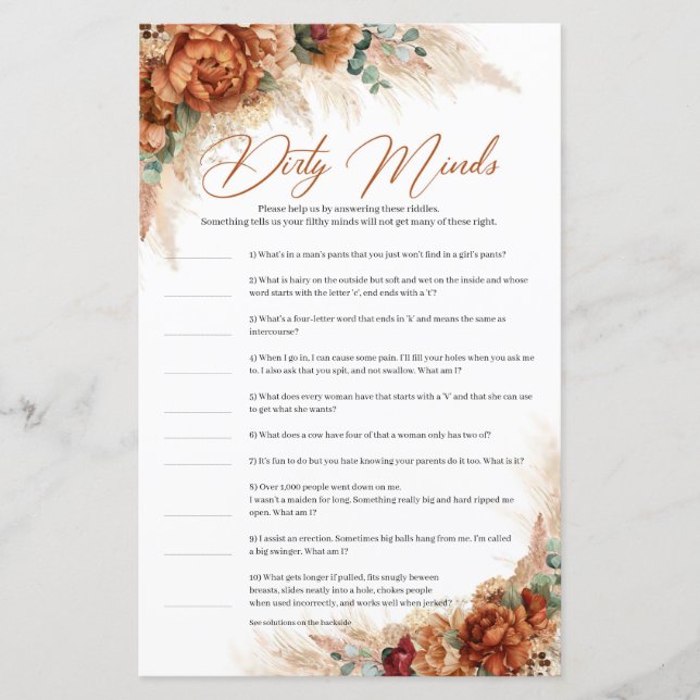 Lámina peonías de cobre de terracota de playa pampas Ment (Anverso)